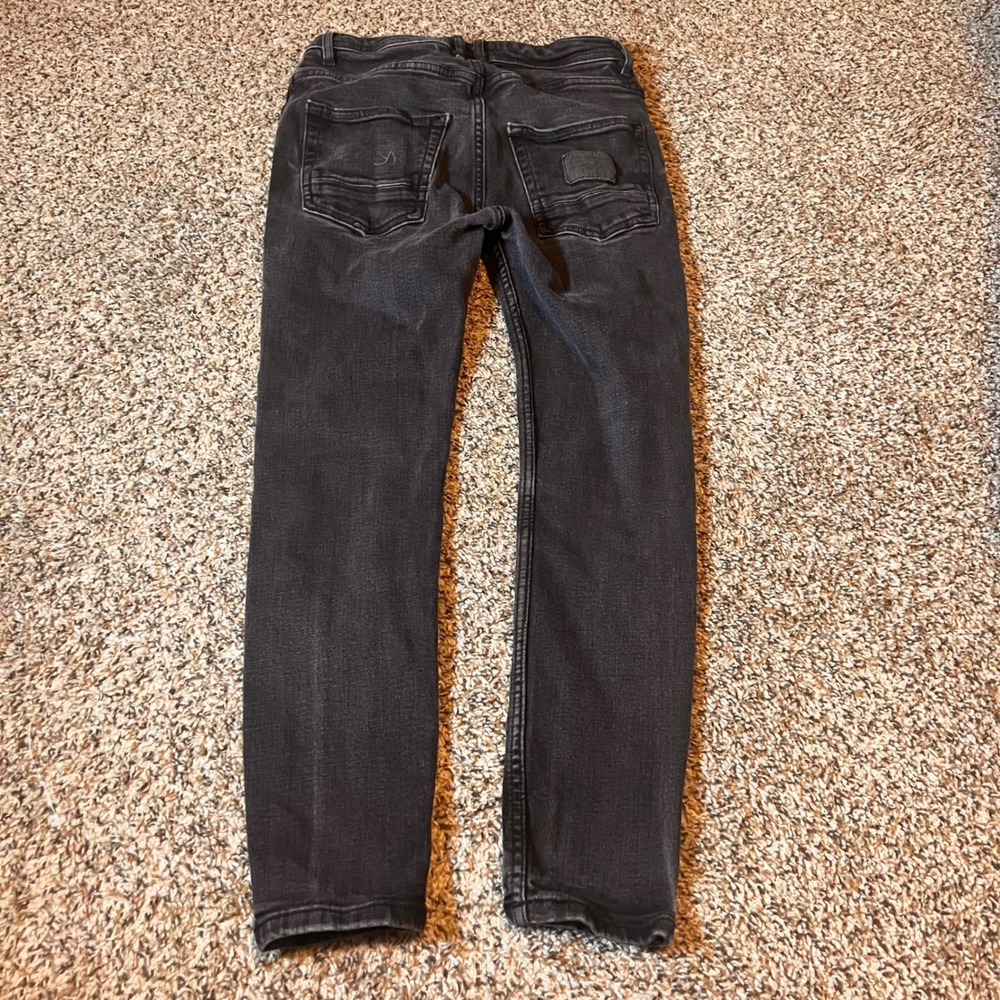 Zara EUR 36‎ USA 29 Black Wash Denim Jeans Slim Fit Casual Everyday - Picture 6 of 7